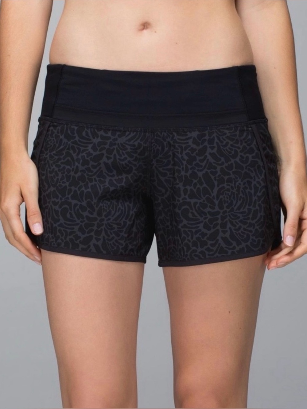 Lululemon Run Time Shorts in Printed Petal Camo Print